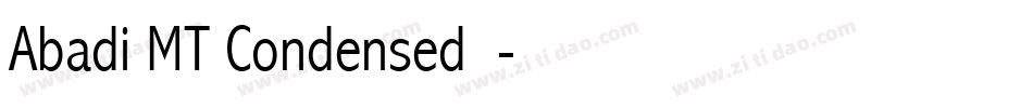 Abadi MT Condensed字体字体转换
